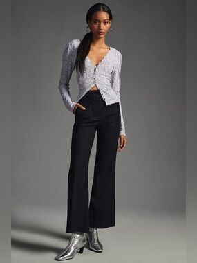 ✨ Anthropologie Maeve Naomi Wide-Leg Flare Pants size 2